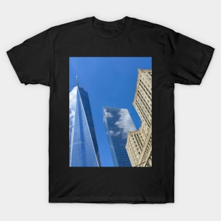 Skyscrapers Buildings Chambers Street Manhattan, New York City T-Shirt